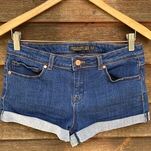 Iris Jeans Shorts Cuff Hem Denim Blue
